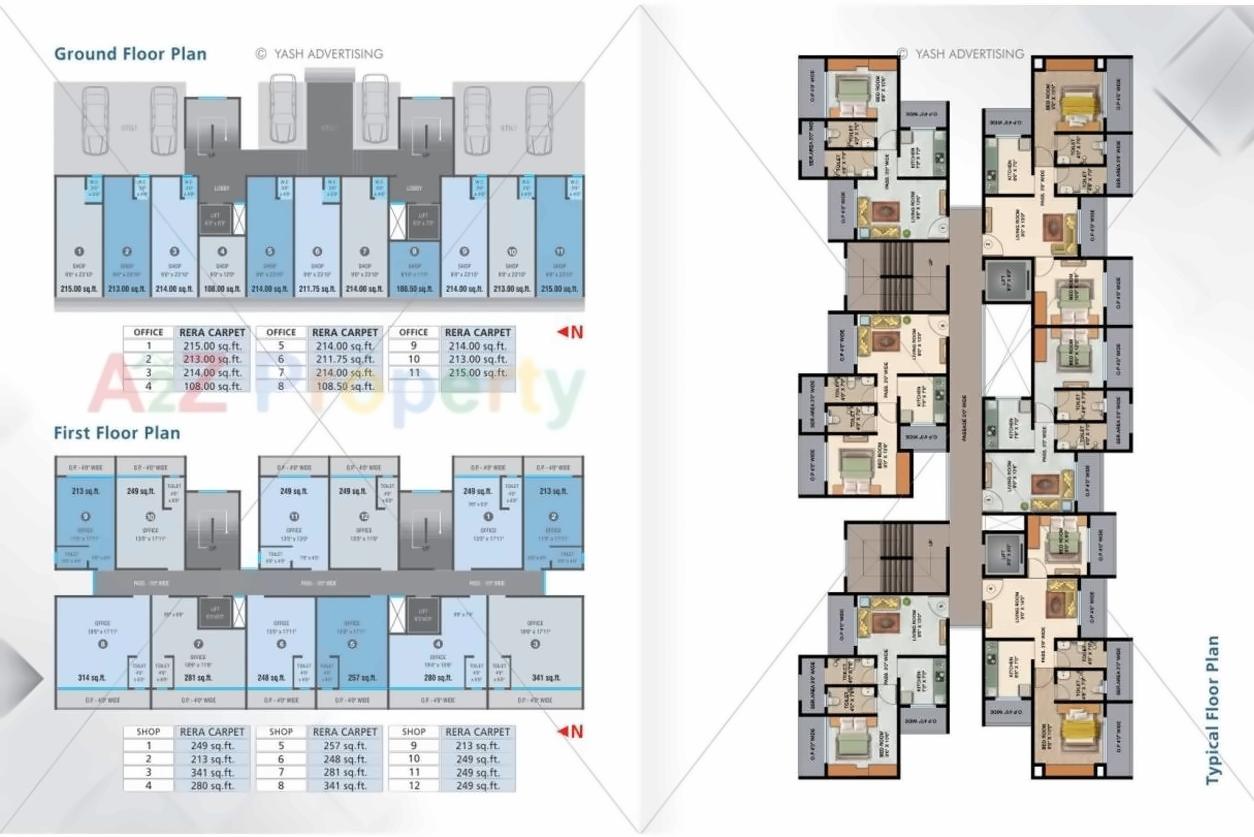 Layout of real estate project Kanak Residency located at Bhiwandi-m-corp, Thane, Maharashtra