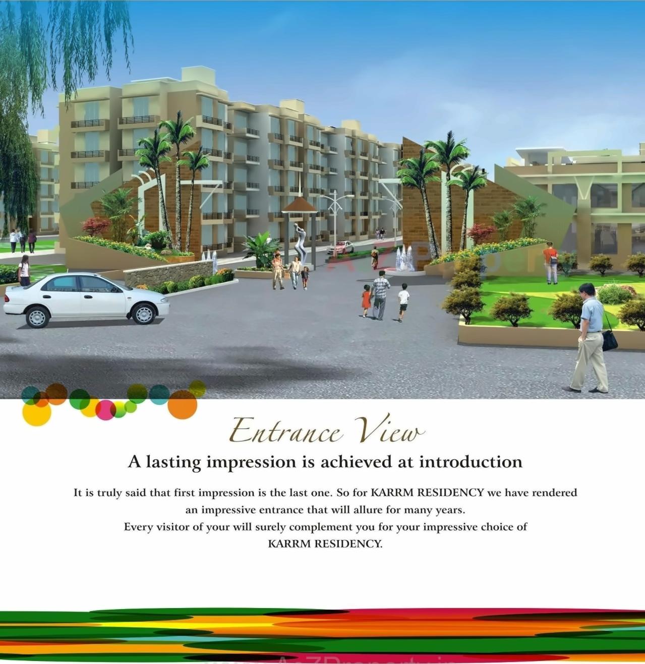 3D Elevation of real estate project Karrm Residency located at -dhasai, Thane, Maharashtra