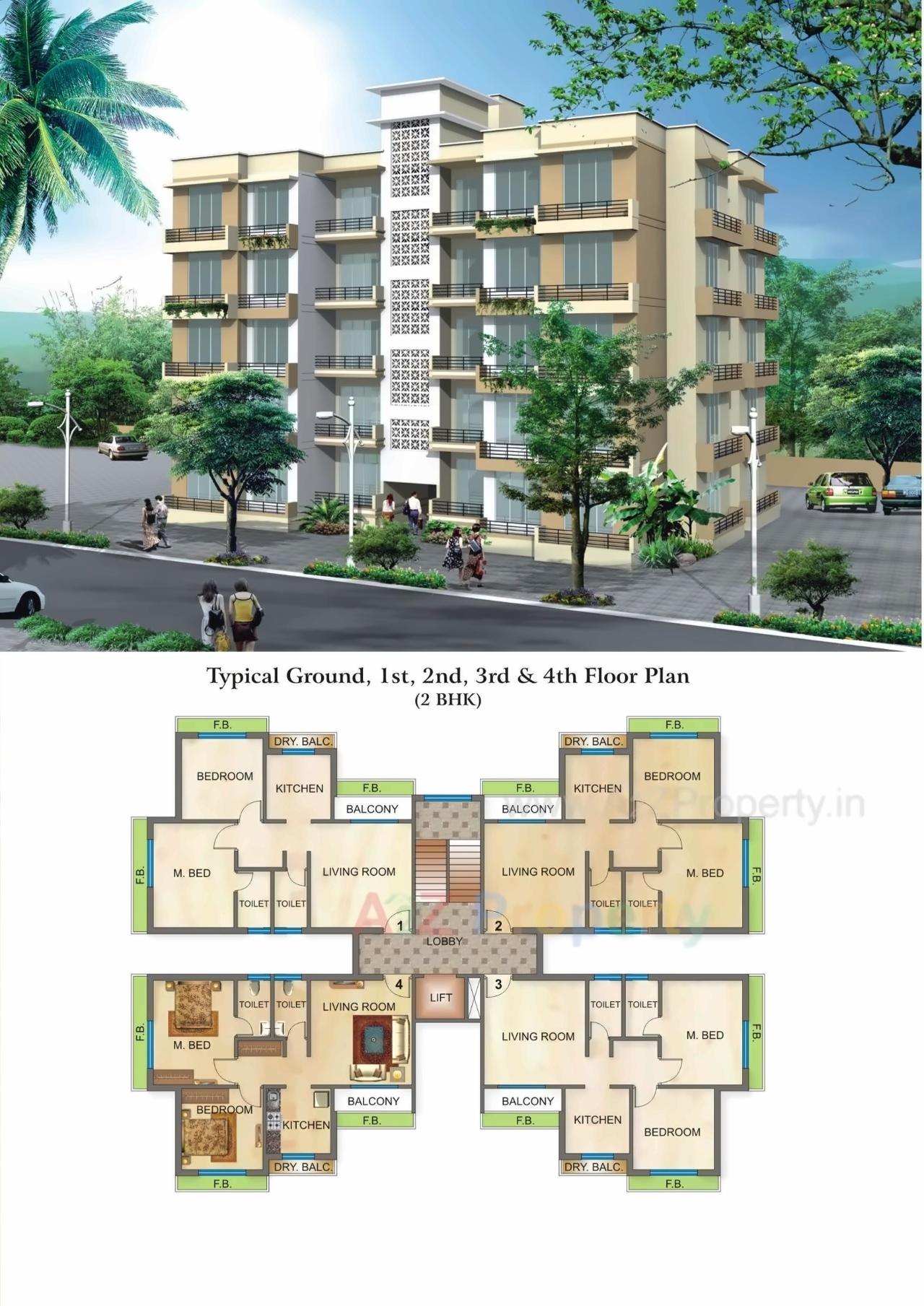 Layout of real estate project Karrm Residency located at -dhasai, Thane, Maharashtra