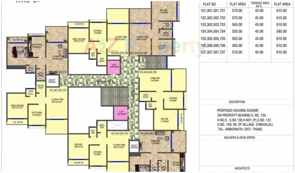 Layout of real estate project Kasturi Exotica located at Ambarnath-r, Thane, Maharashtra