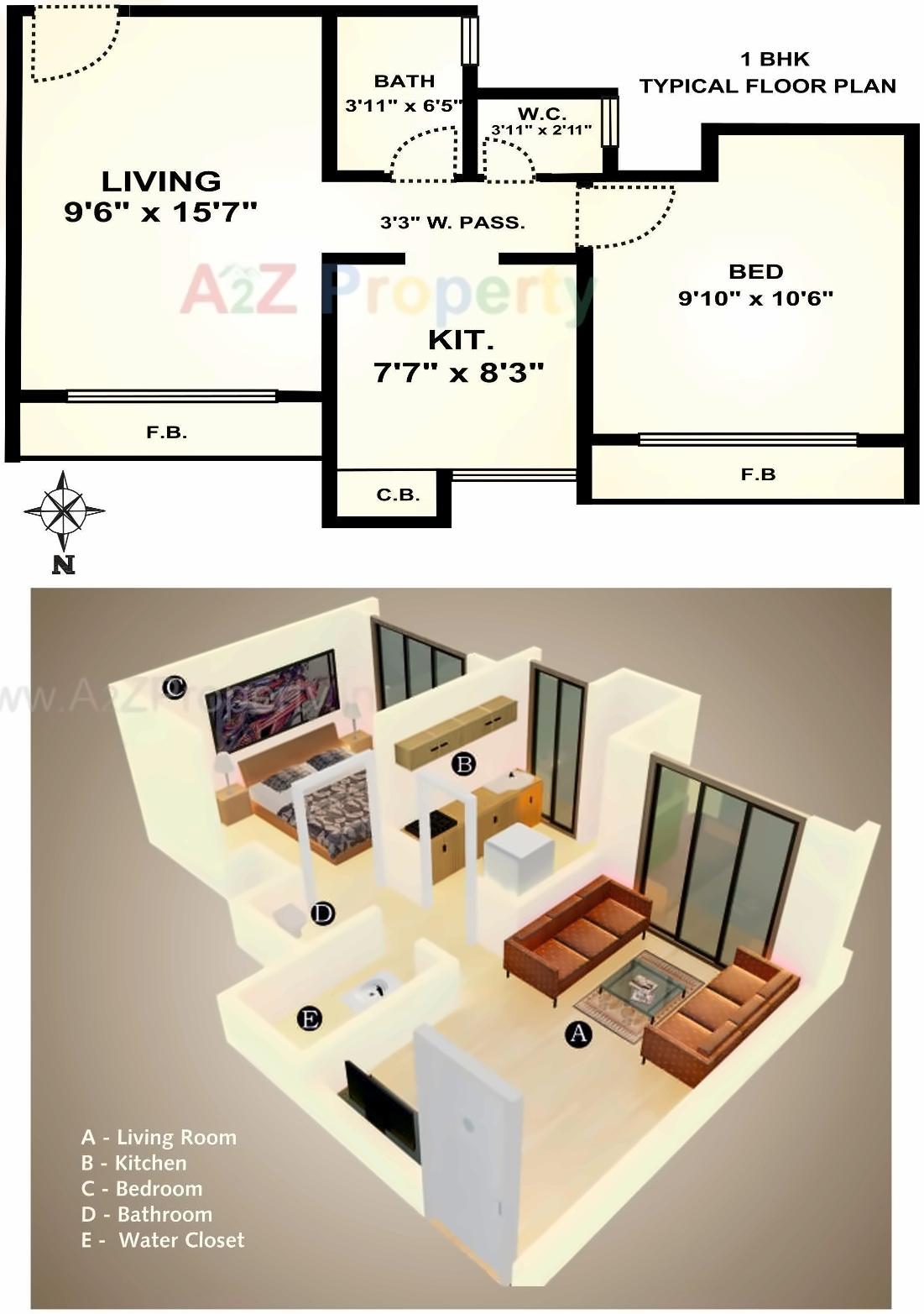 Layout of real estate project Kavya Residency located at Thane-m-corp, Thane, Maharashtra