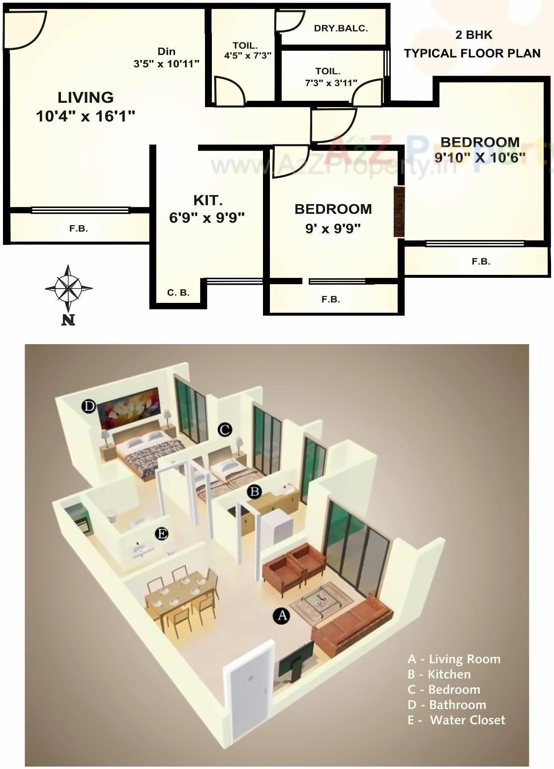 Layout of real estate project Kavya Residency located at Thane-m-corp, Thane, Maharashtra