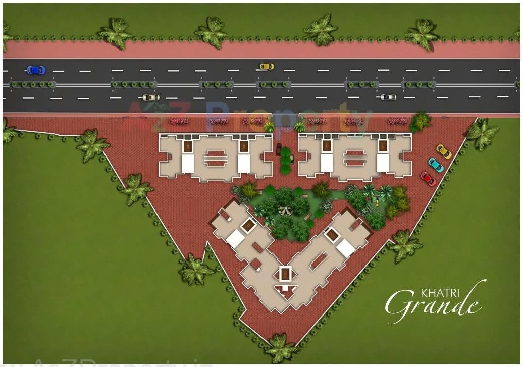 Layout of real estate project Khatri Grande located at Badlapur-m-cl, Thane, Maharashtra