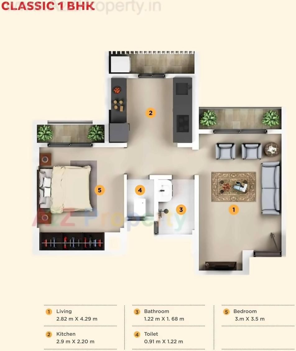 Layout of real estate project Kipl Morya located at Thane-m-corp, Thane, Maharashtra