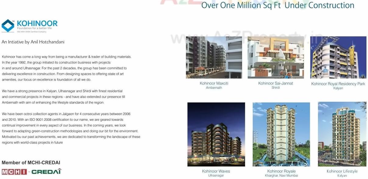  of real estate project Kohinoor Castles located at Ambarnath-r, Thane, Maharashtra