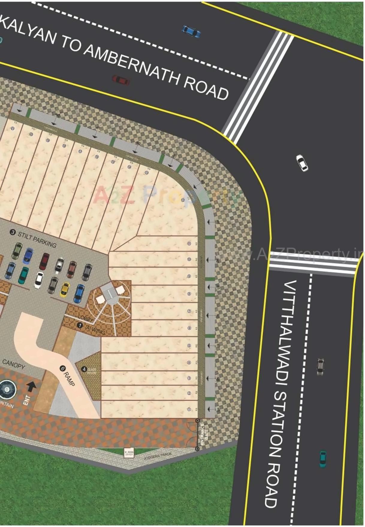 Layout of real estate project Kohinoor Waves located at Ulhasnagar-m-corp, Thane, Maharashtra