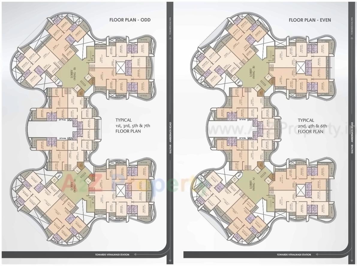 Layout of real estate project Kohinoor Waves located at Ulhasnagar-m-corp, Thane, Maharashtra