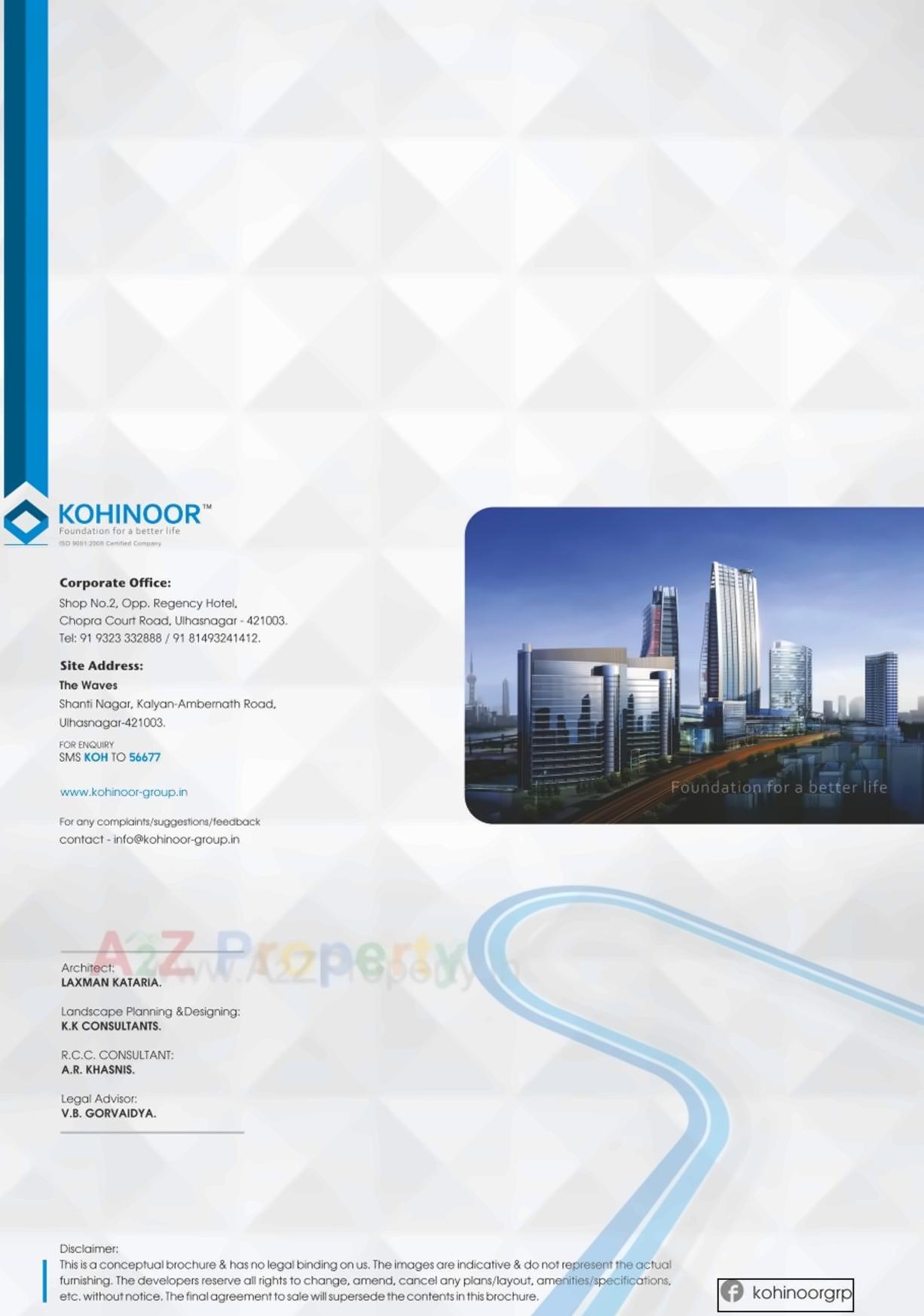  of real estate project Kohinoor Waves located at Ulhasnagar-m-corp, Thane, Maharashtra