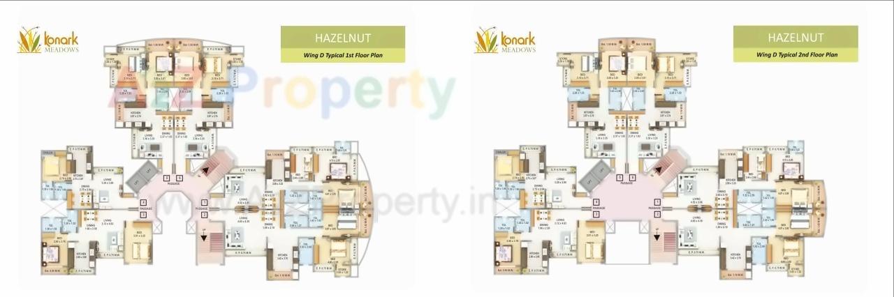 Layout of real estate project Konark Meadows located at Varap, Thane, Maharashtra