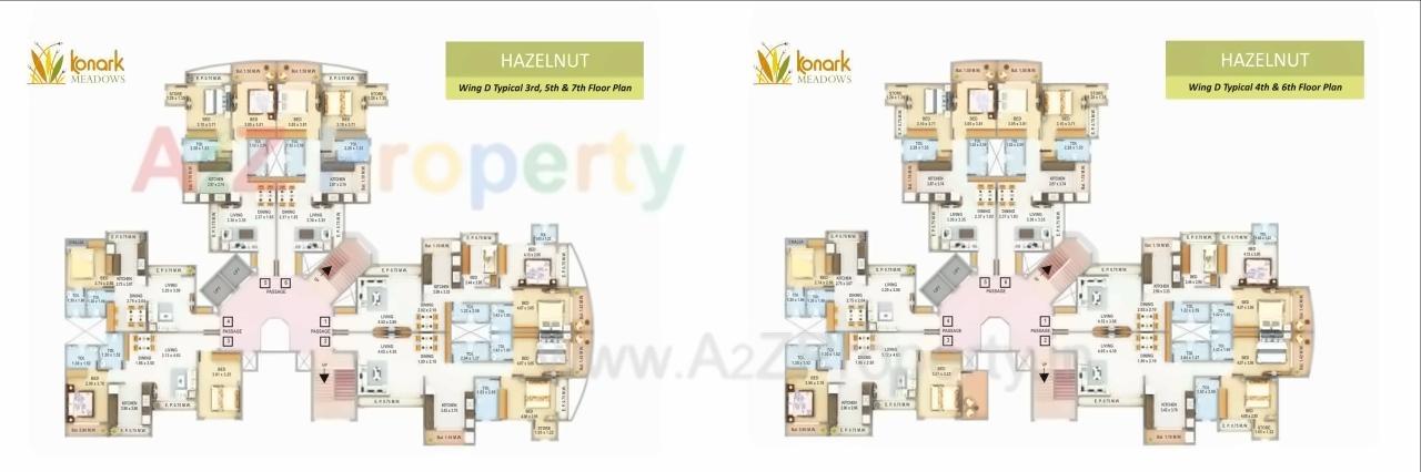 Layout of real estate project Konark Meadows located at Varap, Thane, Maharashtra
