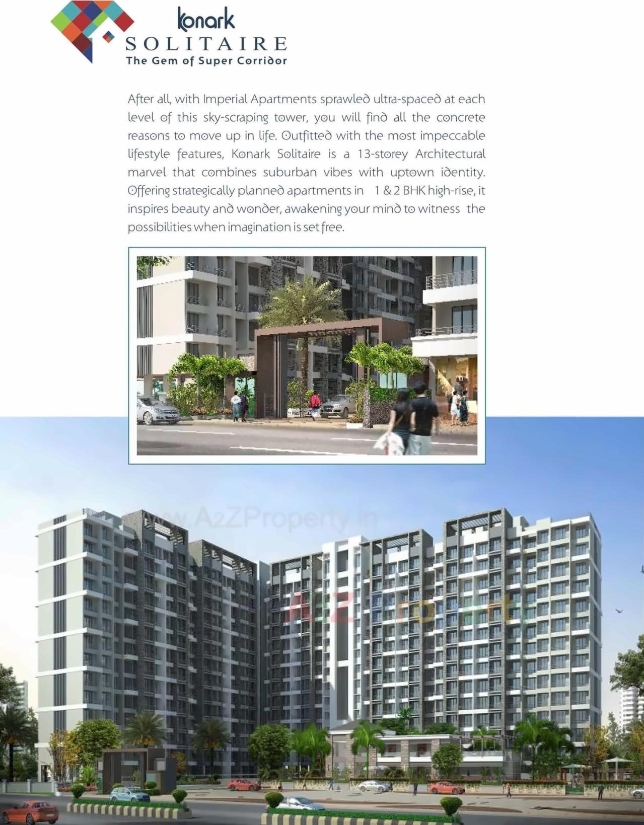3D Elevation of real estate project Konark Solitaire located at Kalyandombivali-m-corp, Thane, Maharashtra
