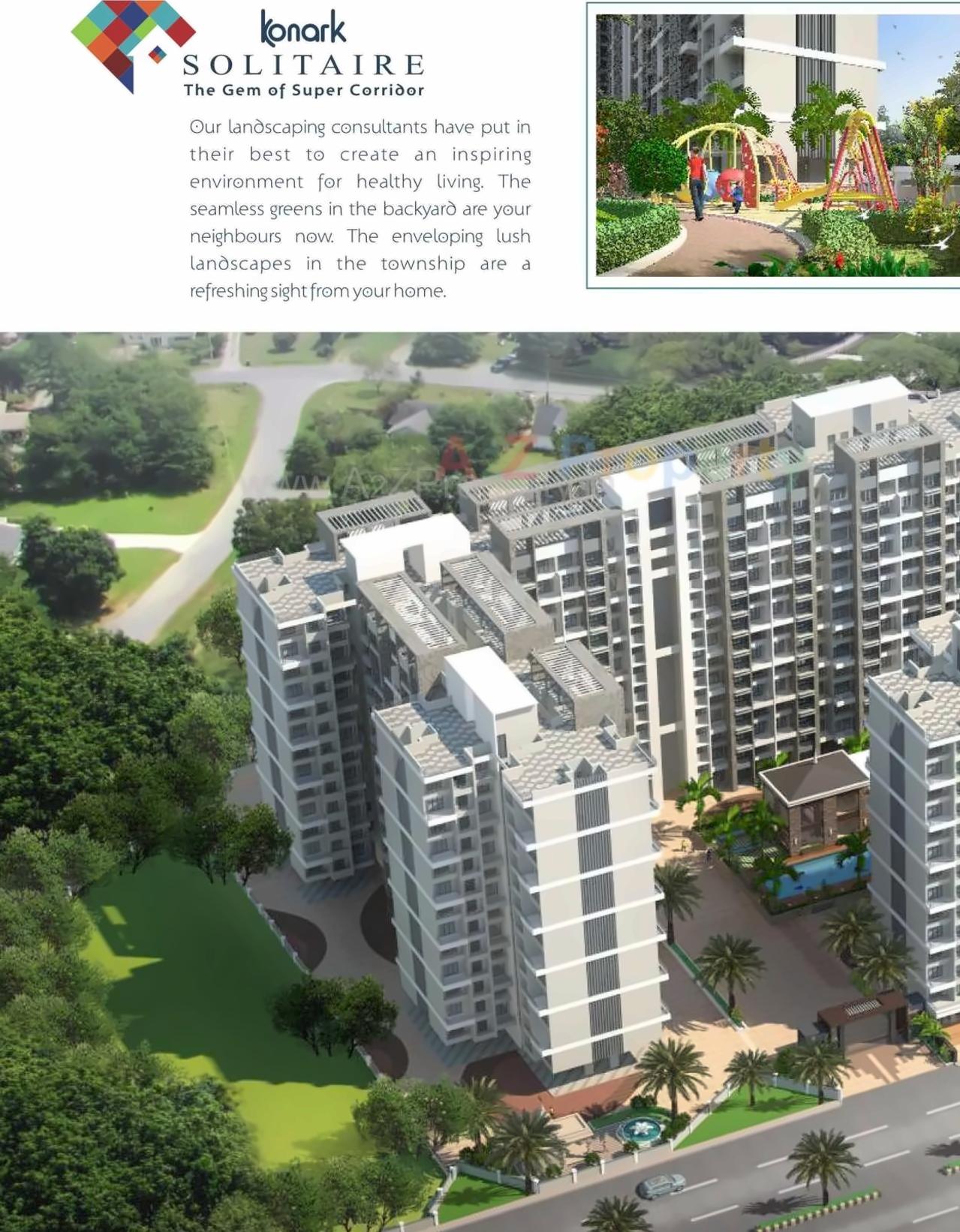3D Elevation of real estate project Konark Solitaire located at Kalyandombivali-m-corp, Thane, Maharashtra