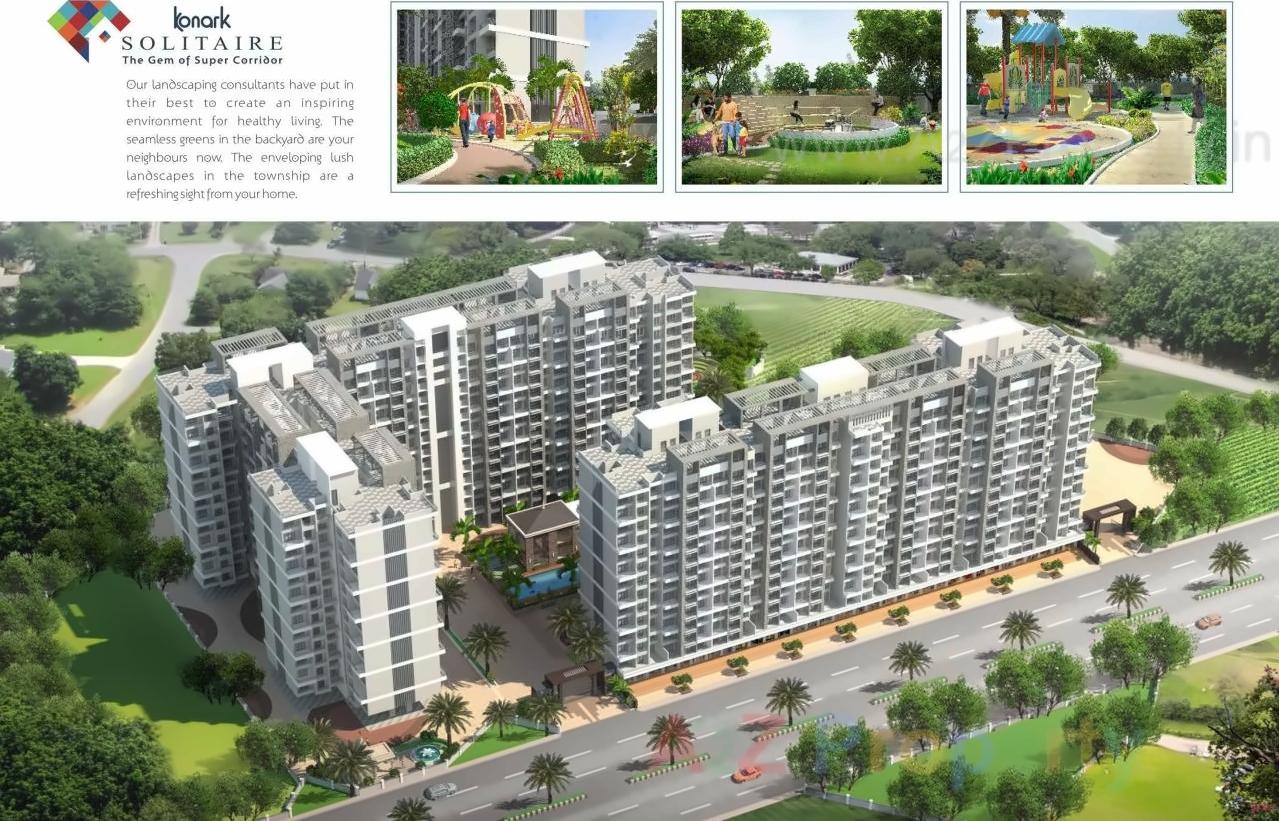 3D Elevation of real estate project Konark Solitaire located at Kalyandombivali-m-corp, Thane, Maharashtra