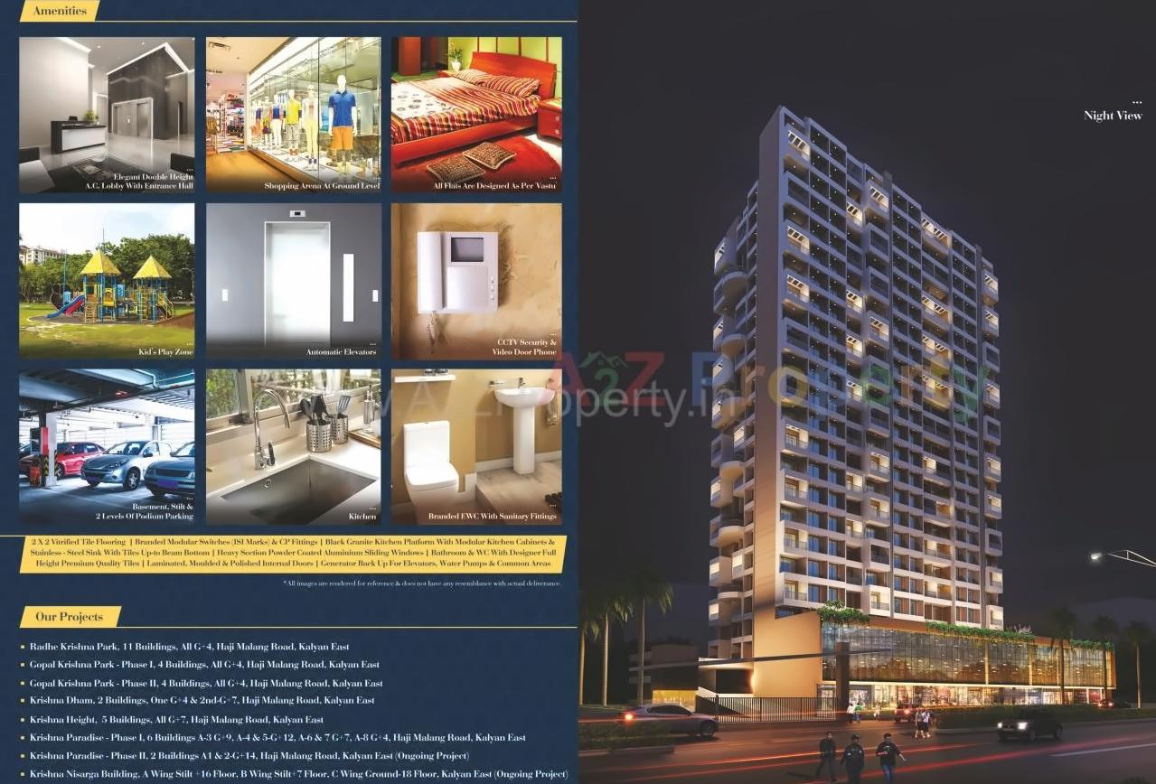 3D Elevation of real estate project Krishna Square located at Netivali, Thane, Maharashtra
