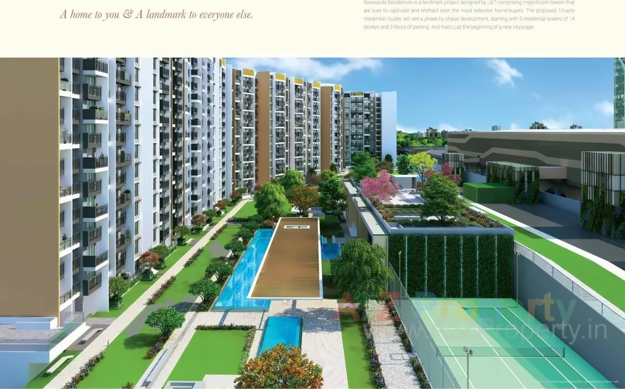 3D Elevation of real estate project L T Seawoods Residences located at Navi-mumbai-m-corp, Thane, Maharashtra