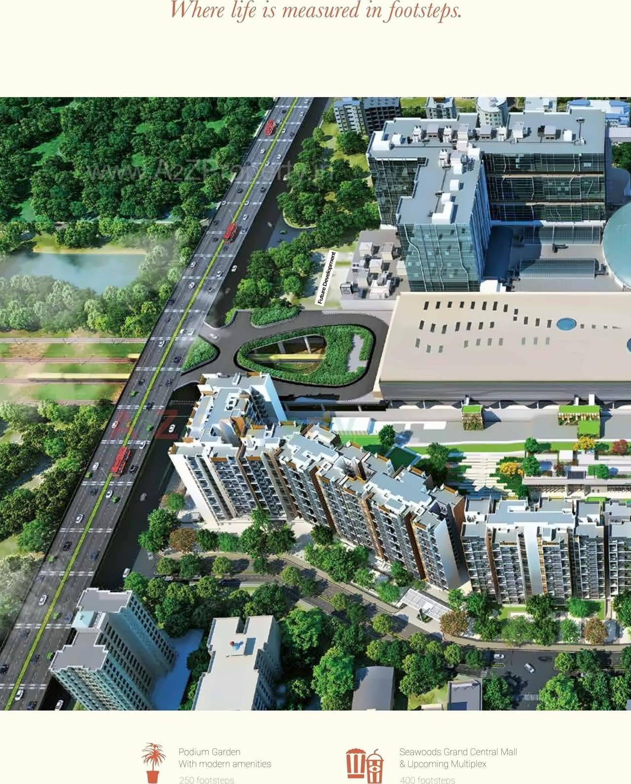 3D Elevation of real estate project L T Seawoods Residences located at Navi-mumbai-m-corp, Thane, Maharashtra
