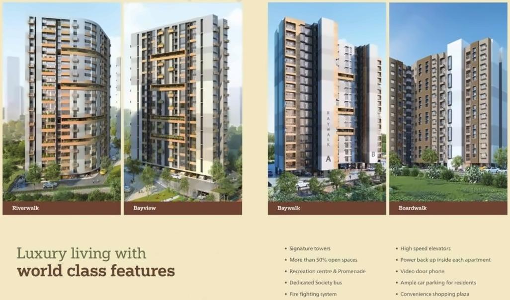3D Elevation of real estate project La Promenade Baywalk located at Kalyandombivali-m-corp, Thane, Maharashtra