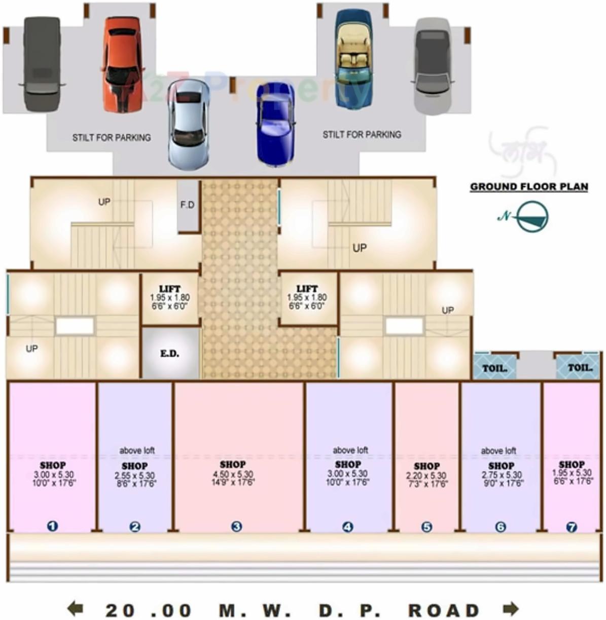 Layout of real estate project Laabh Gloria located at Thane-m-corp, Thane, Maharashtra