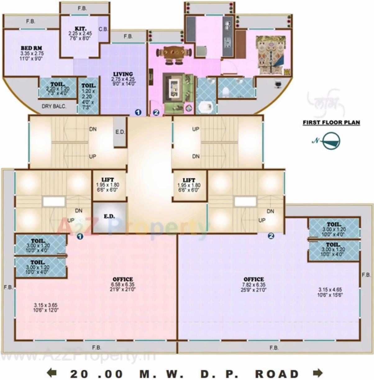Layout of real estate project Laabh Gloria located at Thane-m-corp, Thane, Maharashtra