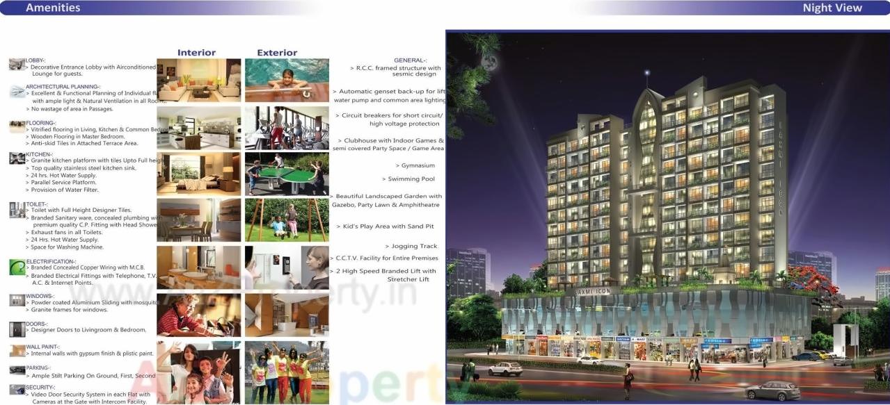 3D Elevation of real estate project Laxmi Icon located at Navi-mumbai-m-corp, Thane, Maharashtra