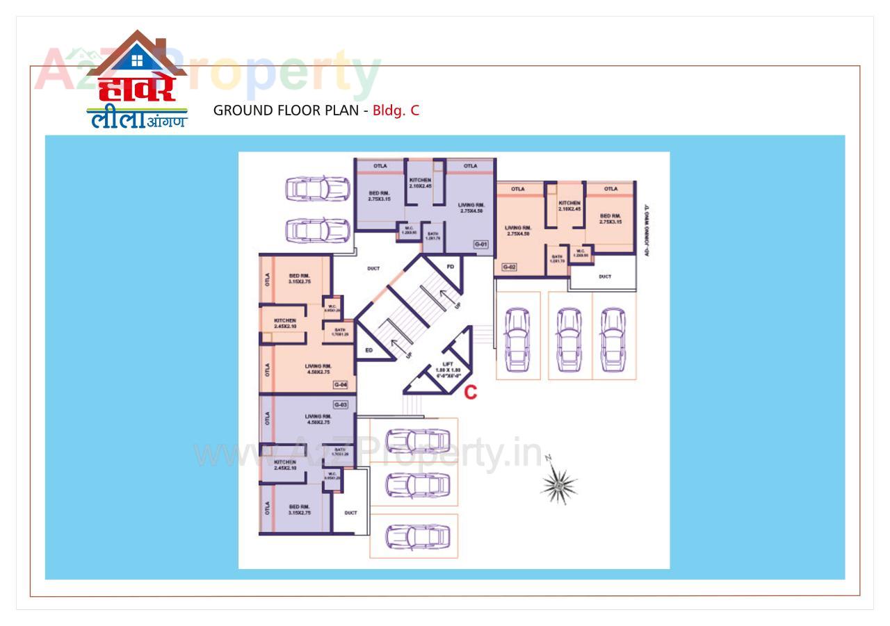 Layout of real estate project Leelaangan located at Badlapur-m-cl, Thane, Maharashtra