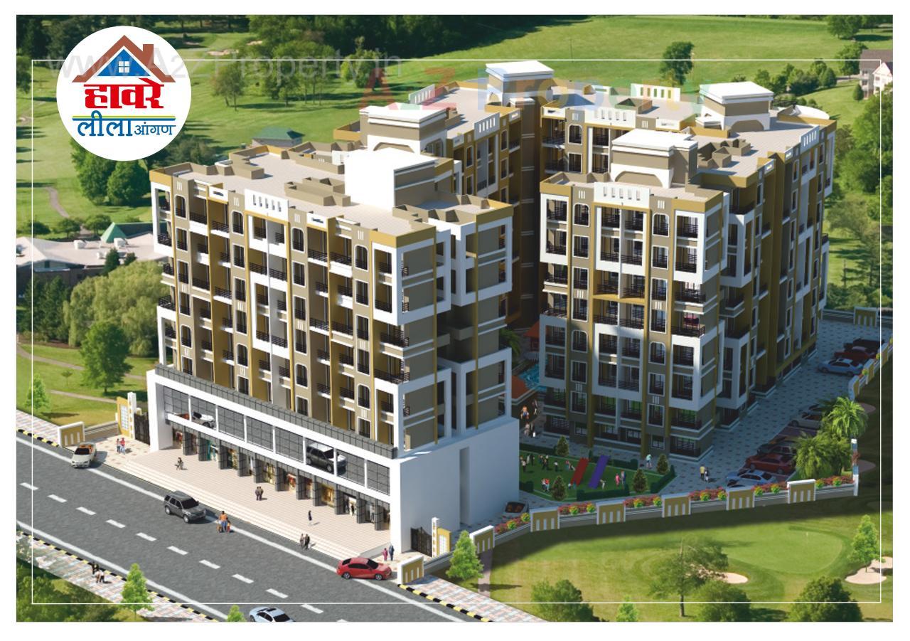 3D Elevation of real estate project Leelaangan located at Badlapur-m-cl, Thane, Maharashtra