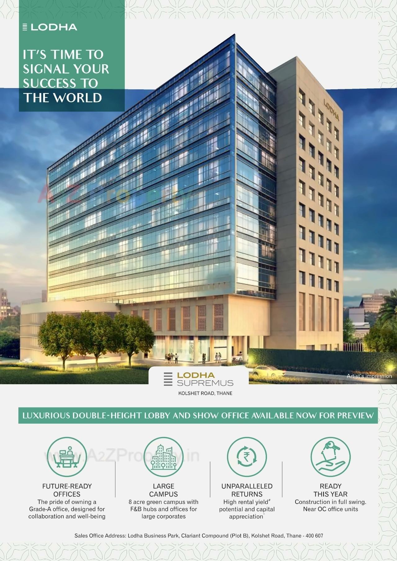 Lodha Supremus Thane, Kolshet Offices at Thanemcorp, Thane