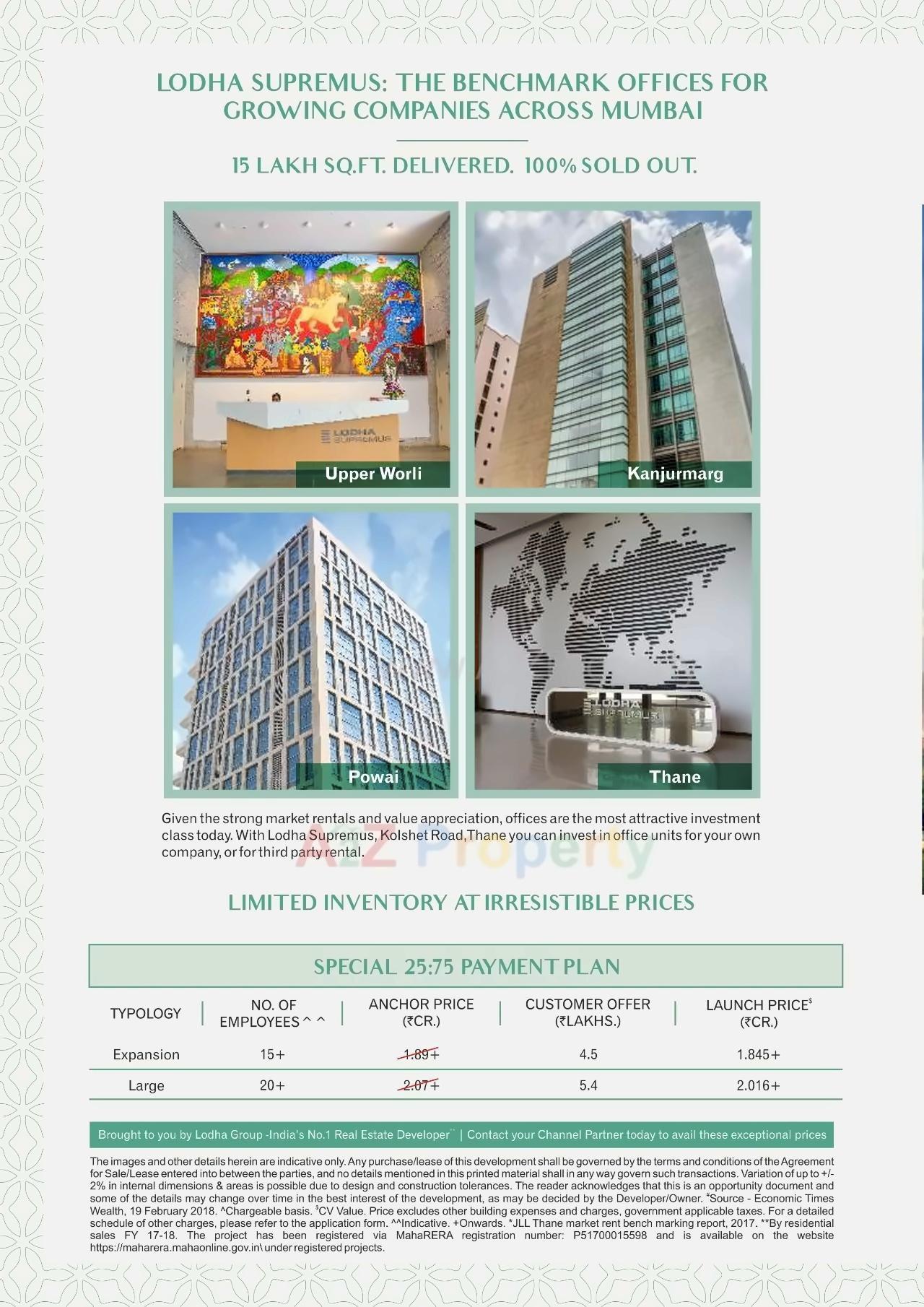  of real estate project Lodha Supremus   Thane, Kolshet located at Thane-m-corp, Thane, Maharashtra