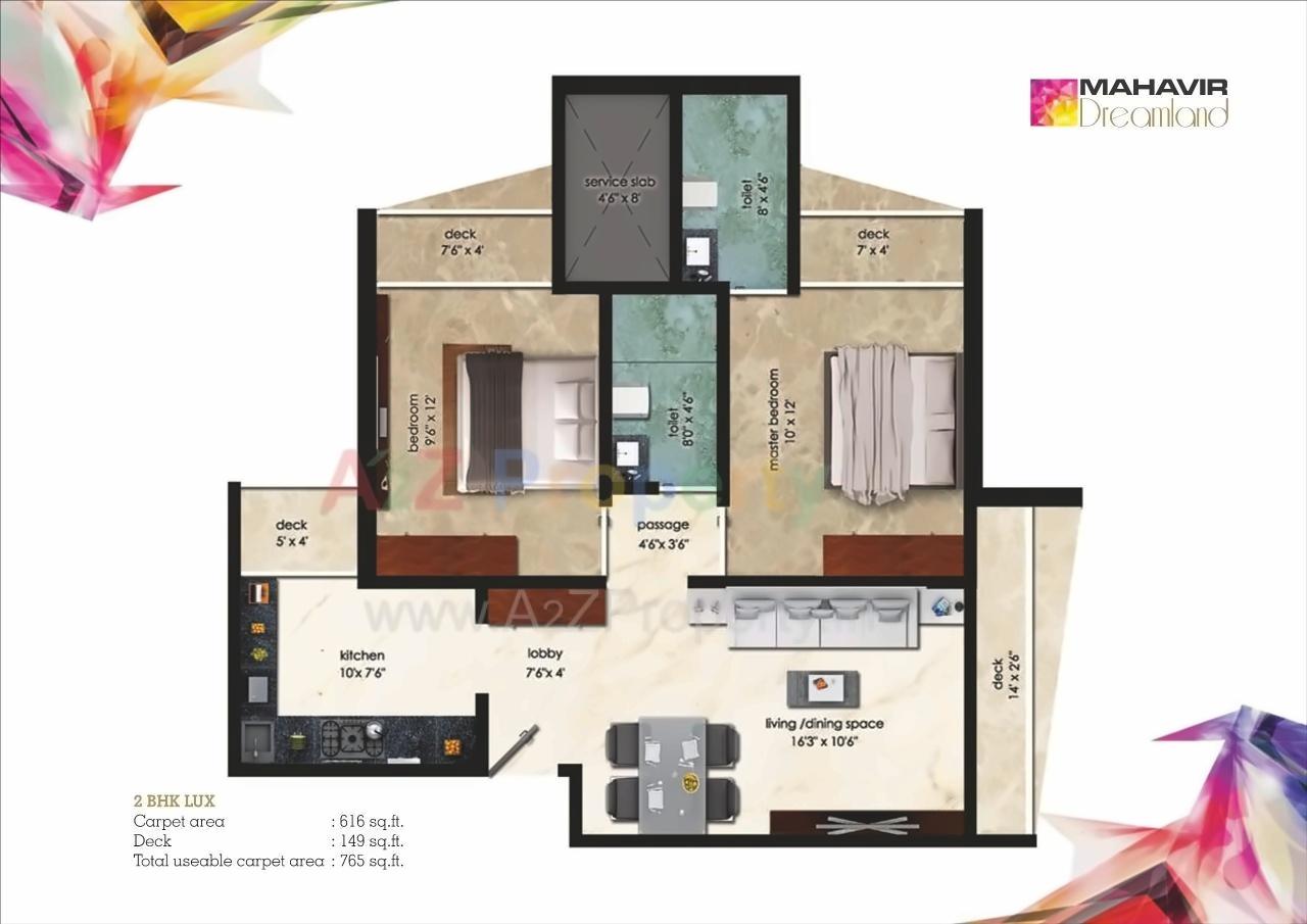 Layout of real estate project Mahavir Dreamland located at Bhiwandi-m-corp, Thane, Maharashtra