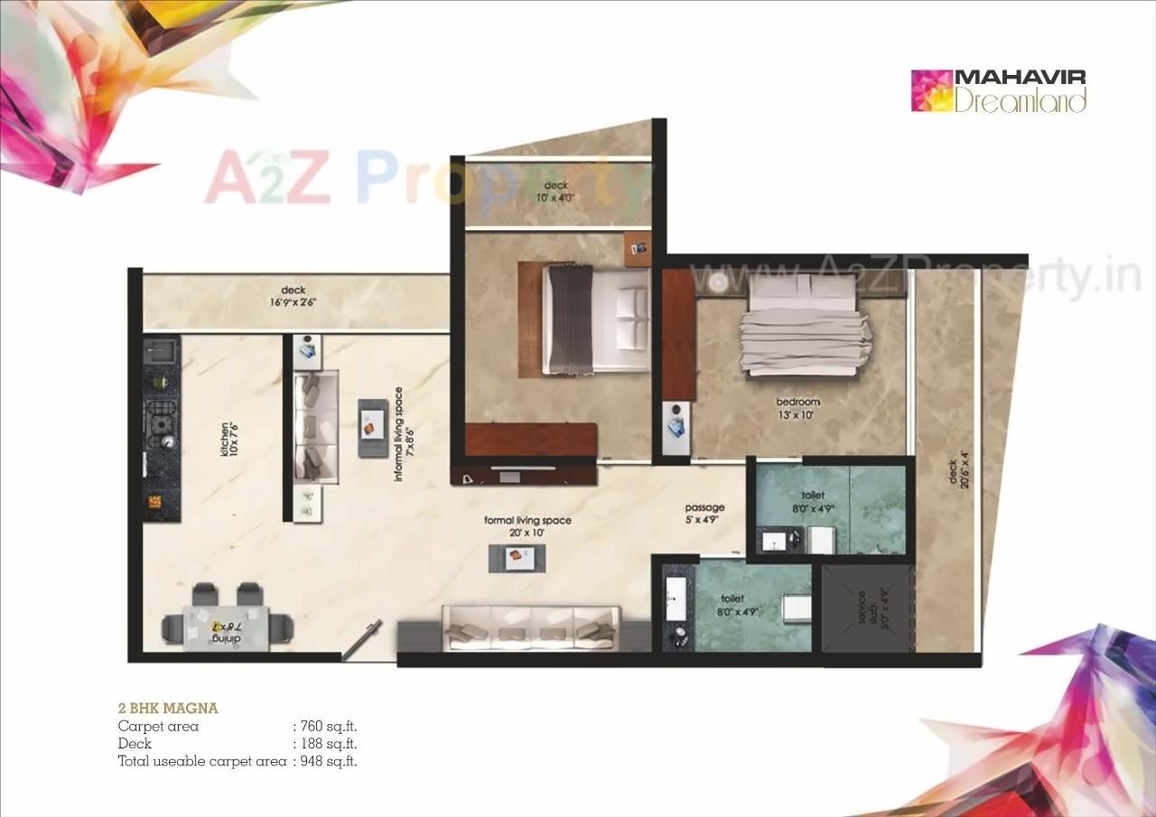 Layout of real estate project Mahavir Dreamland located at Bhiwandi-m-corp, Thane, Maharashtra