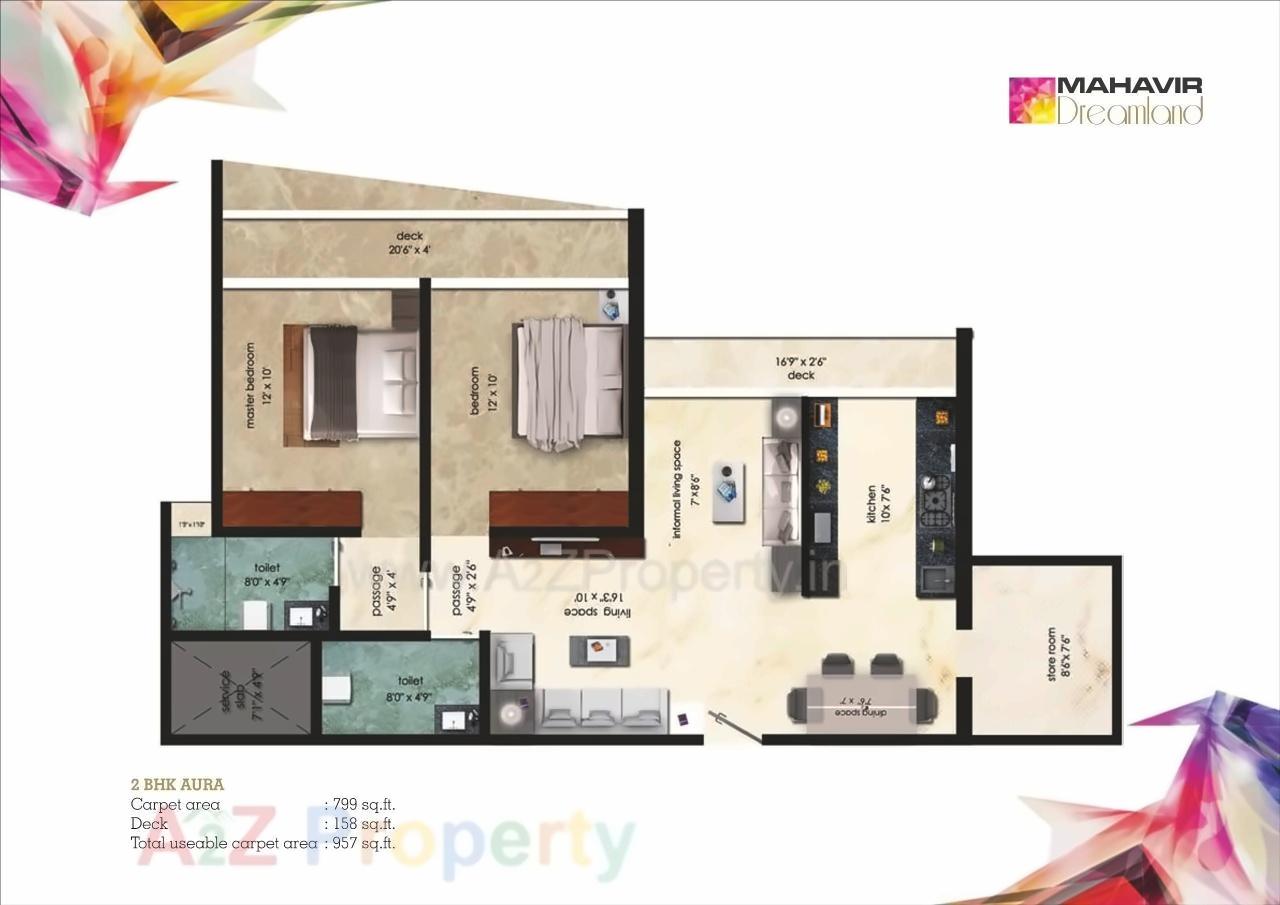 Layout of real estate project Mahavir Dreamland located at Bhiwandi-m-corp, Thane, Maharashtra