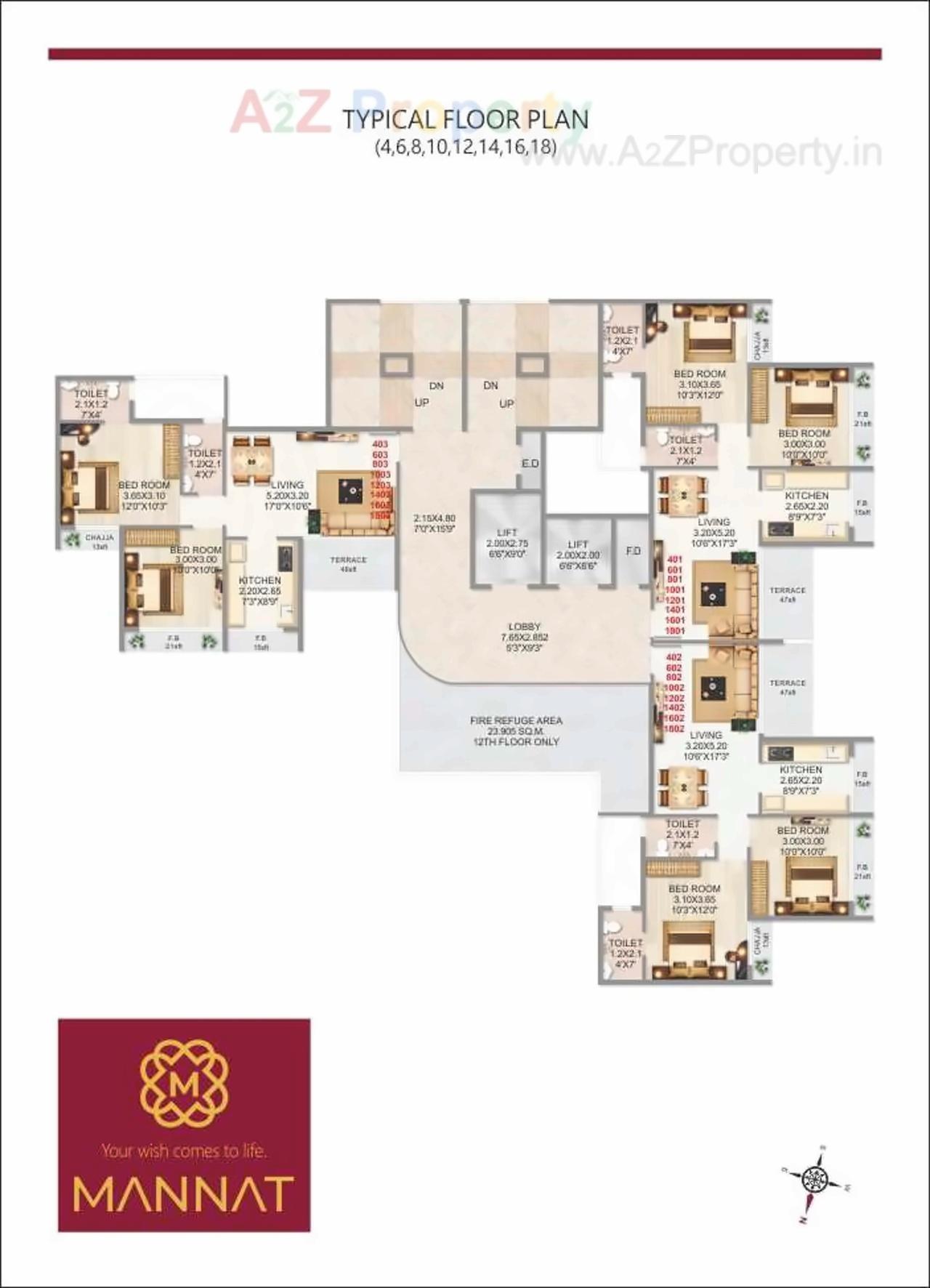 Layout of real estate project Mannat located at Navi-mumbai-m-corp, Thane, Maharashtra