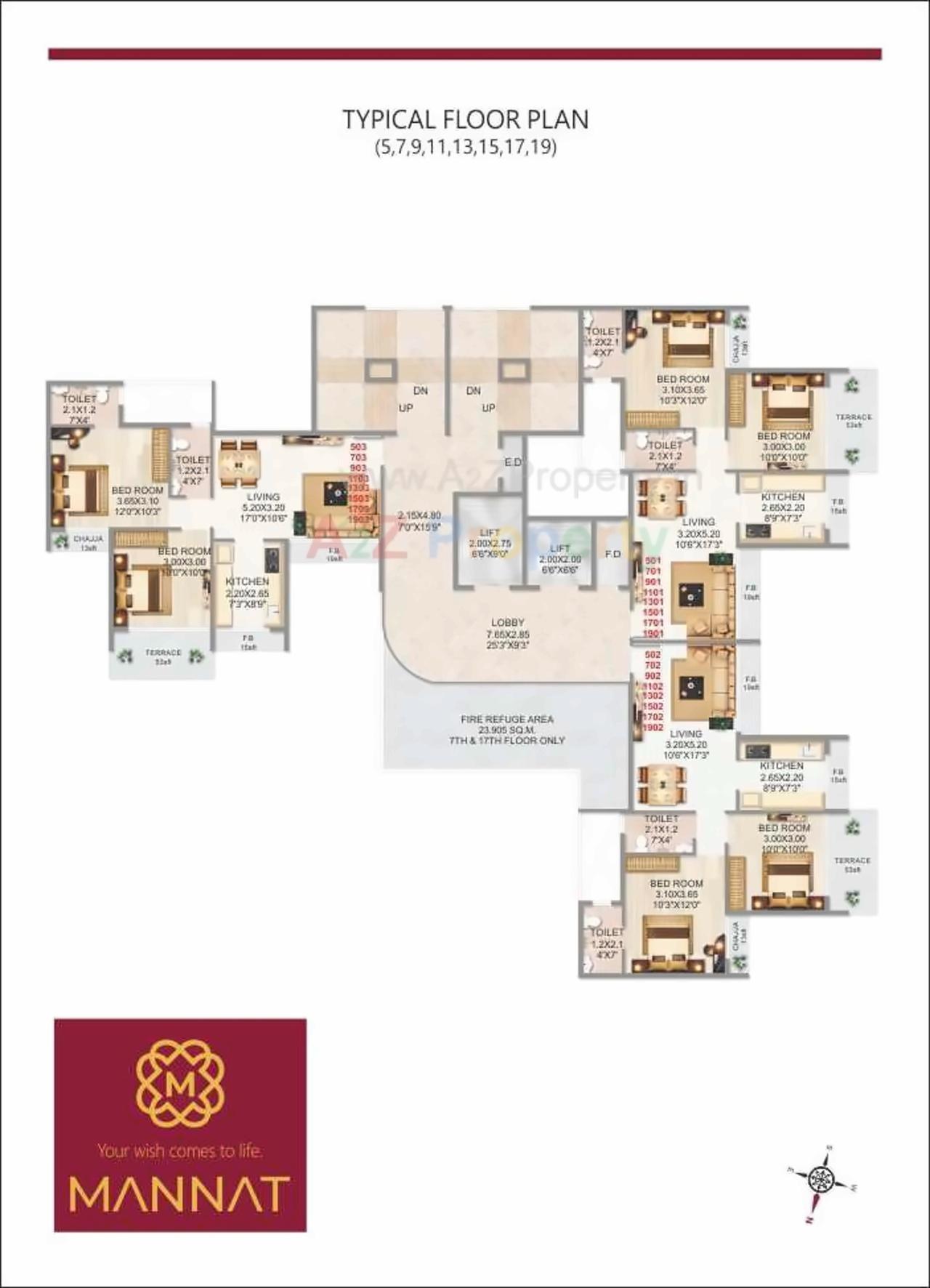 Layout of real estate project Mannat located at Navi-mumbai-m-corp, Thane, Maharashtra