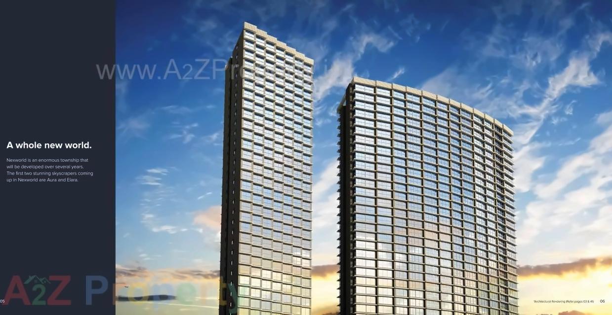 3D Elevation of real estate project Marathon Nexworld Aura located at Thane-m-corp, Thane, Maharashtra
