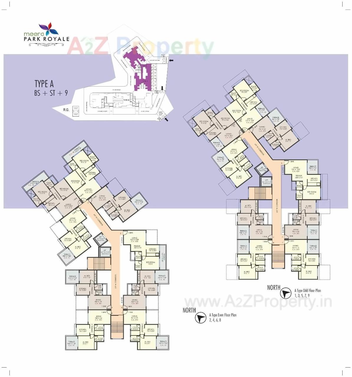 Layout of real estate project Meera Park Royale located at Ambarnathm-cl, Thane, Maharashtra