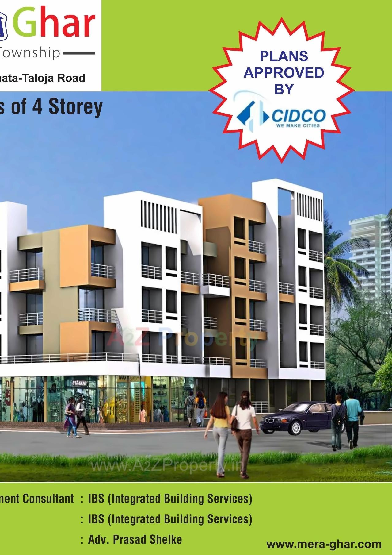 3D Elevation of real estate project Mera Ghar located at Nighu, Thane, Maharashtra