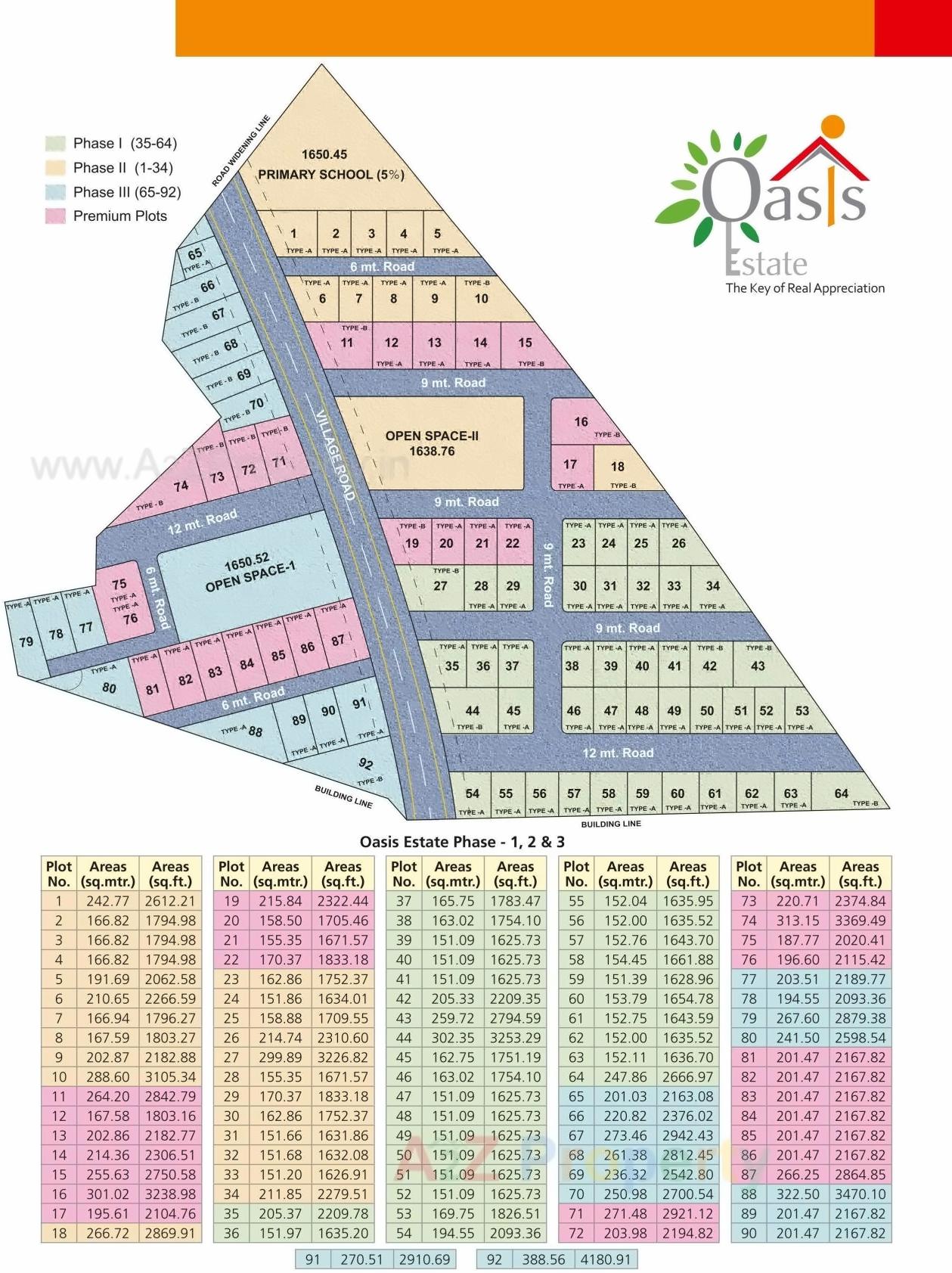Layout of real estate project Mirador Oasis Estate located at Kukambhe, Thane, Maharashtra