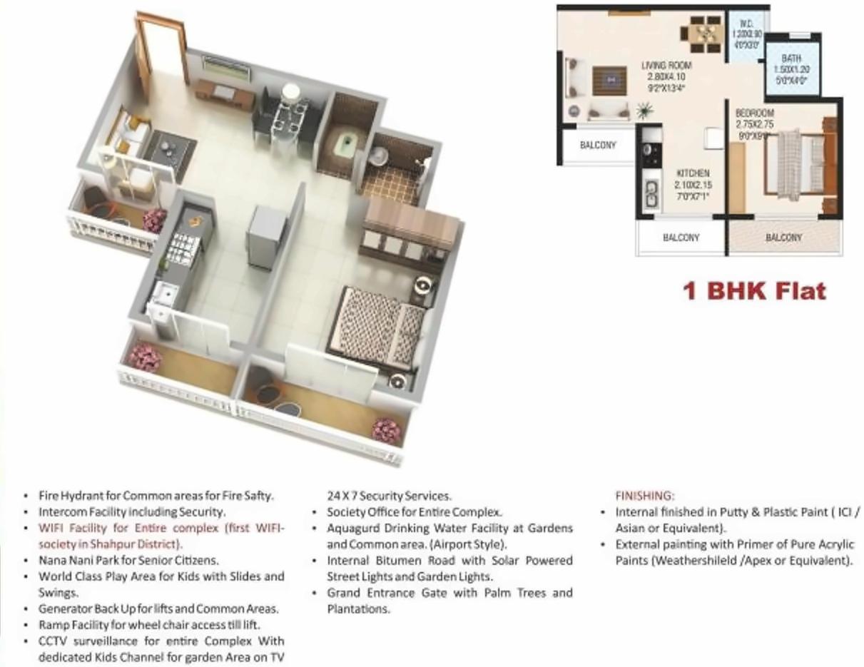 Layout of real estate project Mirador Utsav located at Vehloli, Thane, Maharashtra