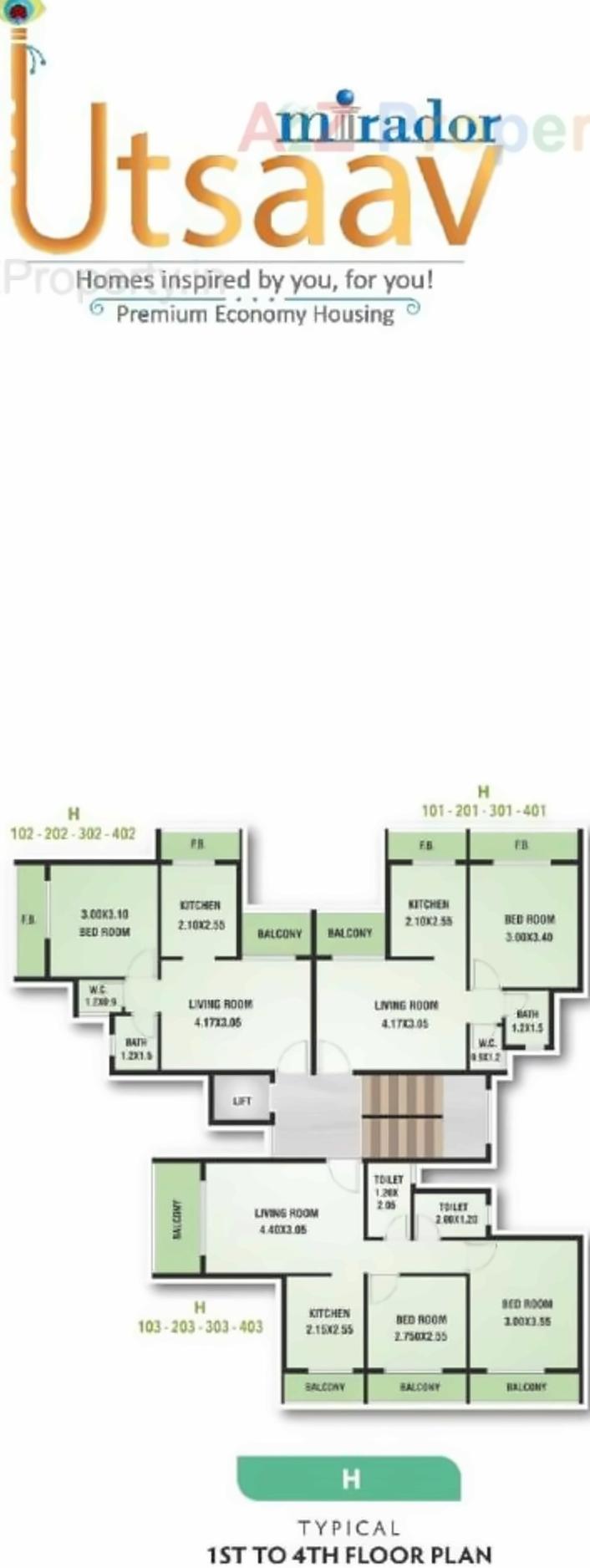 Layout of real estate project Mirador Utsav located at Vehloli, Thane, Maharashtra