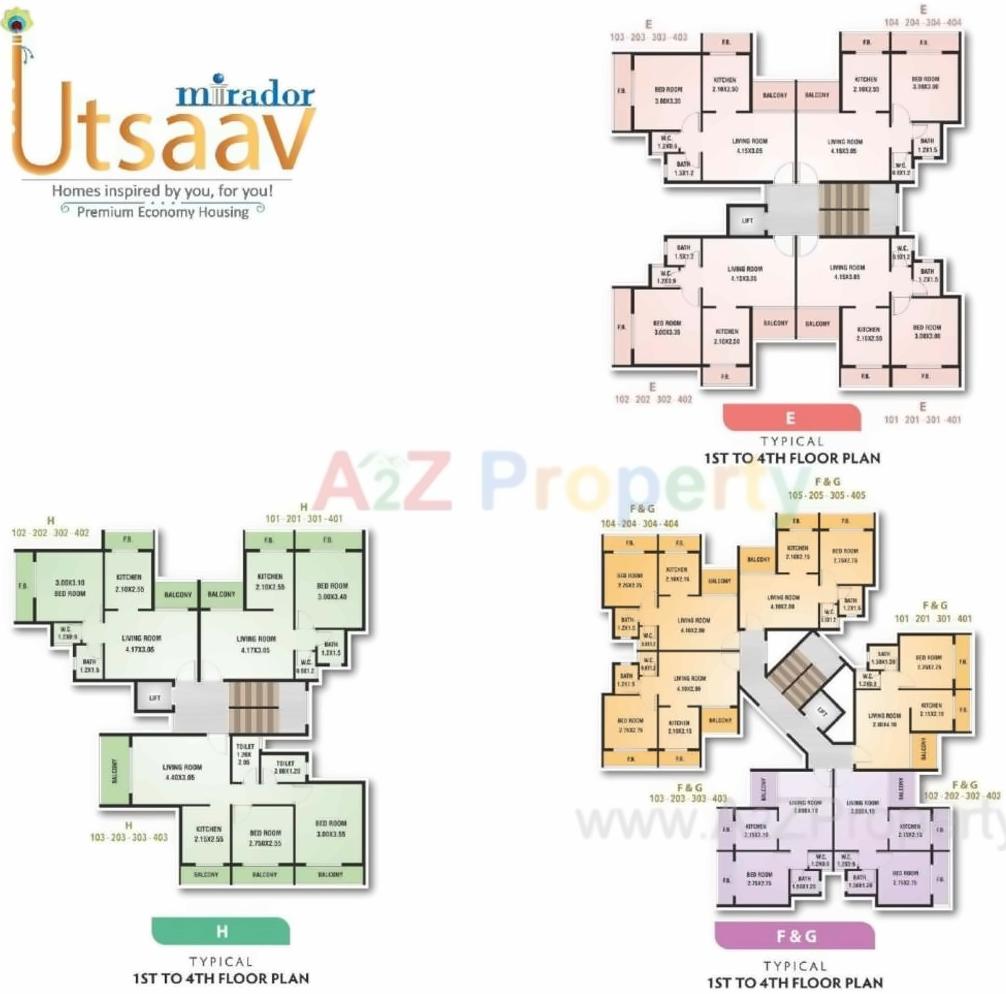 Layout of real estate project Mirador Utsav located at Vehloli, Thane, Maharashtra
