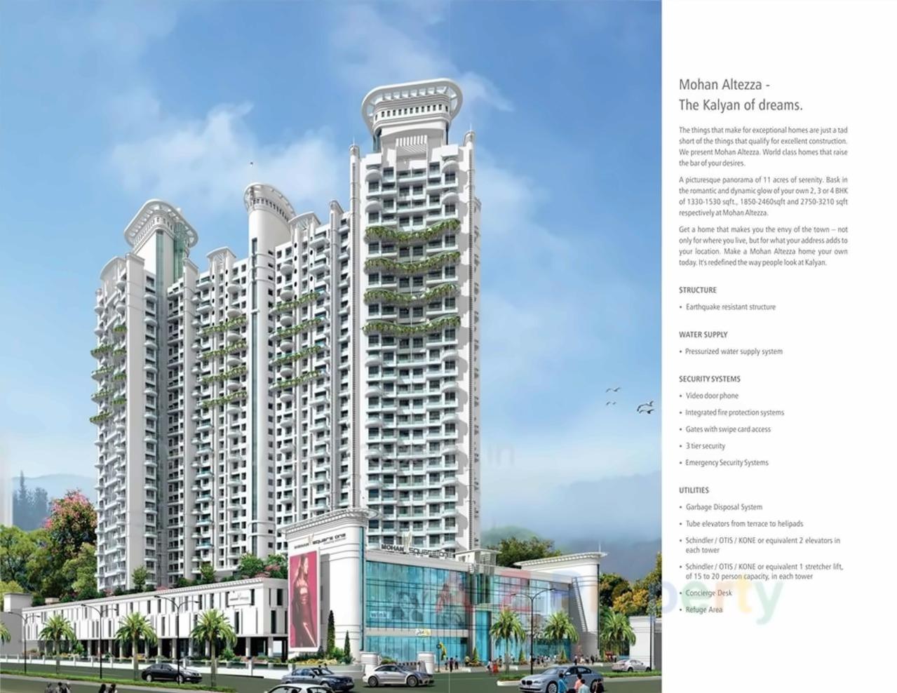 3D Elevation of real estate project Mohan Altezza Ii located at Gandhare, Thane, Maharashtra
