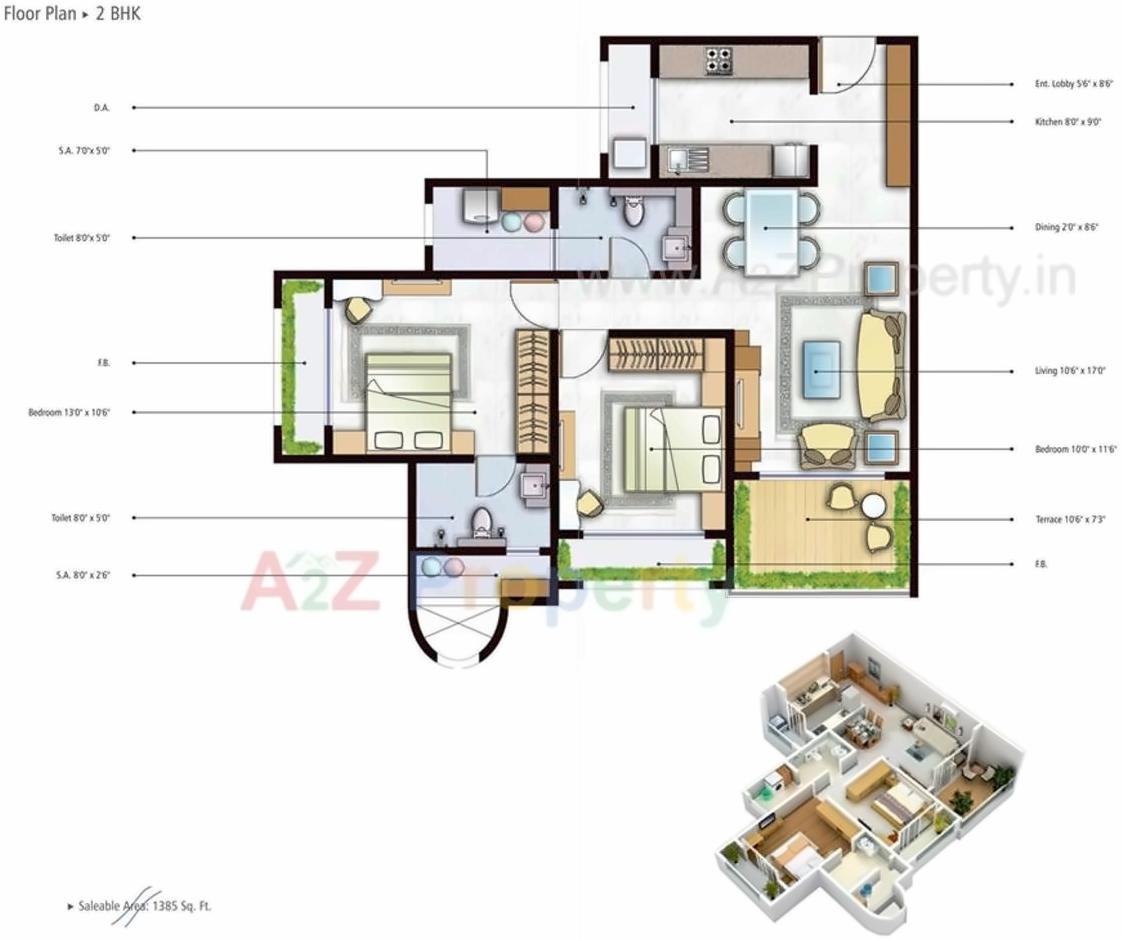 Layout of real estate project Mohan Altezza Ii located at Gandhare, Thane, Maharashtra