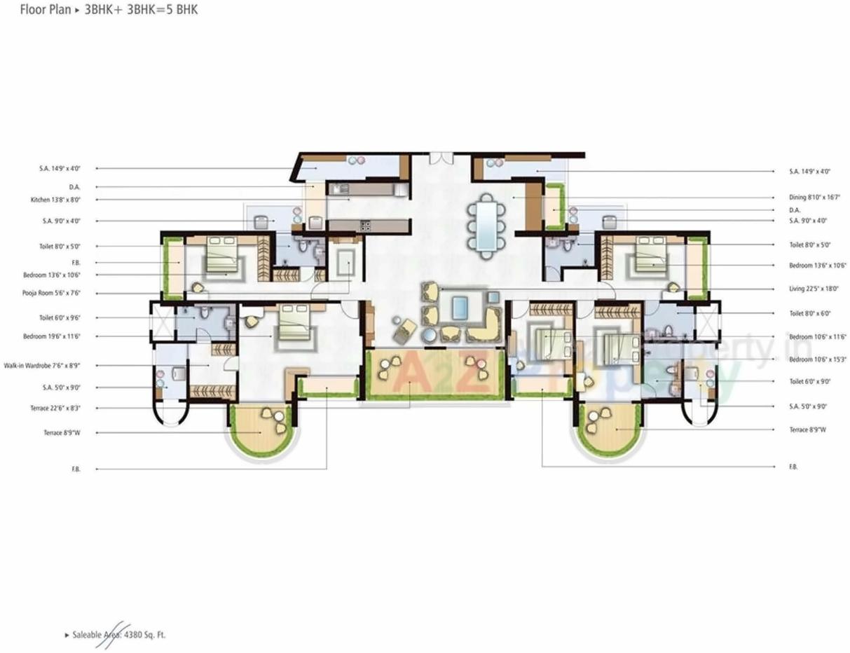 Layout of real estate project Mohan Altezza Ii located at Gandhare, Thane, Maharashtra