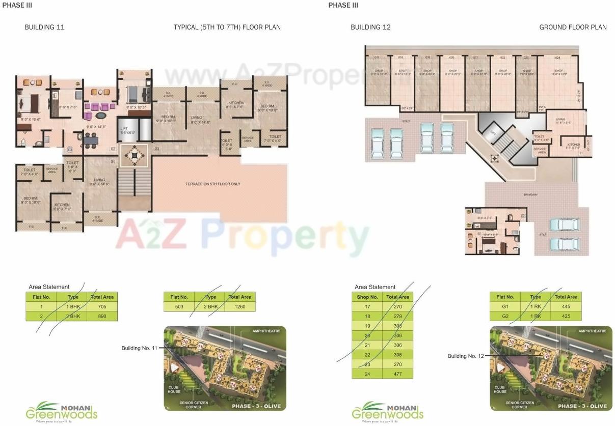 Layout of real estate project Mohan Greenwoods located at Badlapur-m-cl, Thane, Maharashtra