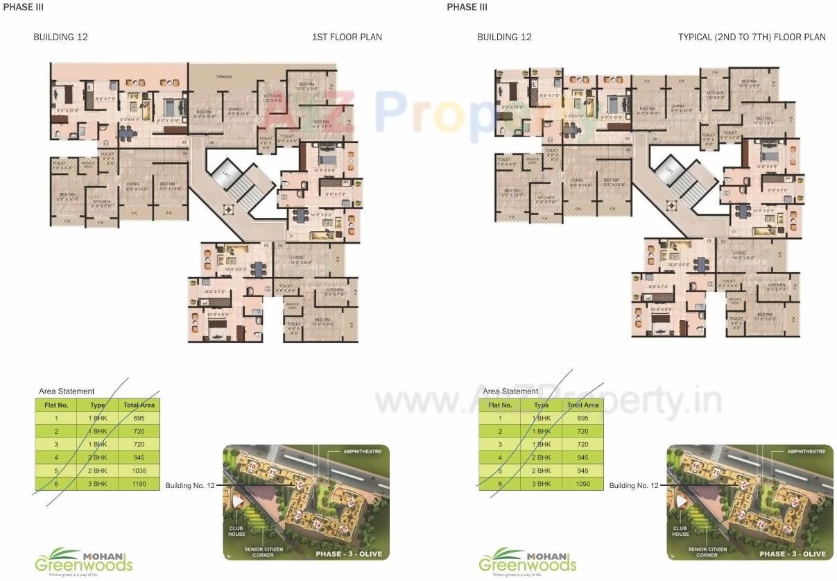Layout of real estate project Mohan Greenwoods located at Badlapur-m-cl, Thane, Maharashtra