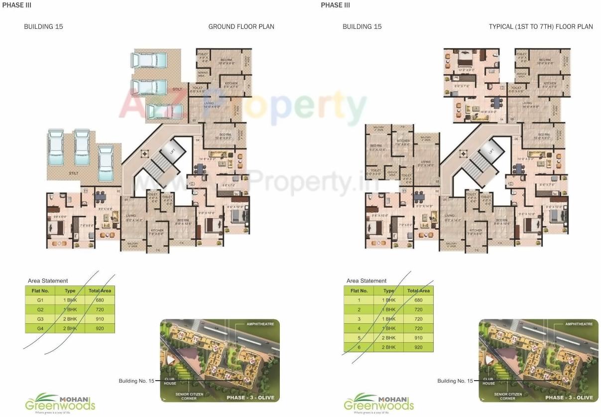 Layout of real estate project Mohan Greenwoods located at Badlapur-m-cl, Thane, Maharashtra