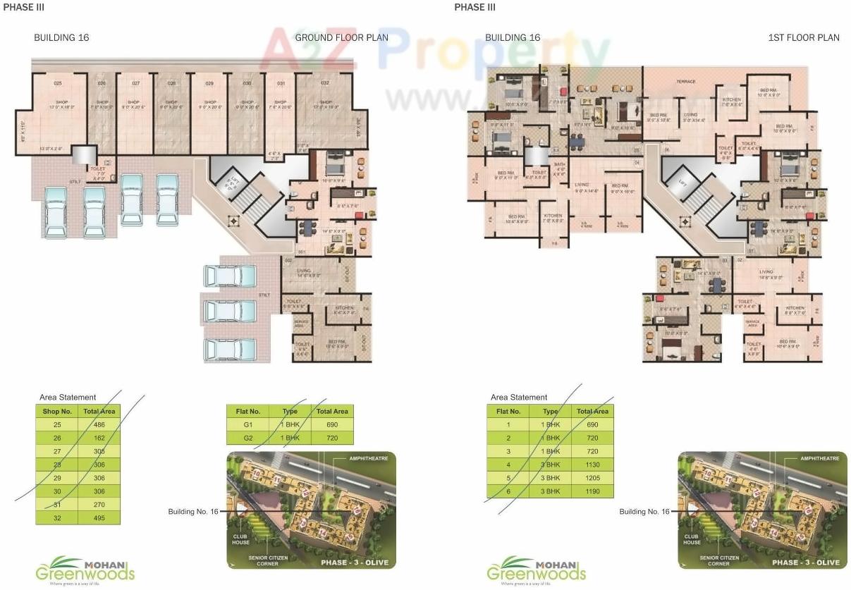 Layout of real estate project Mohan Greenwoods located at Badlapur-m-cl, Thane, Maharashtra