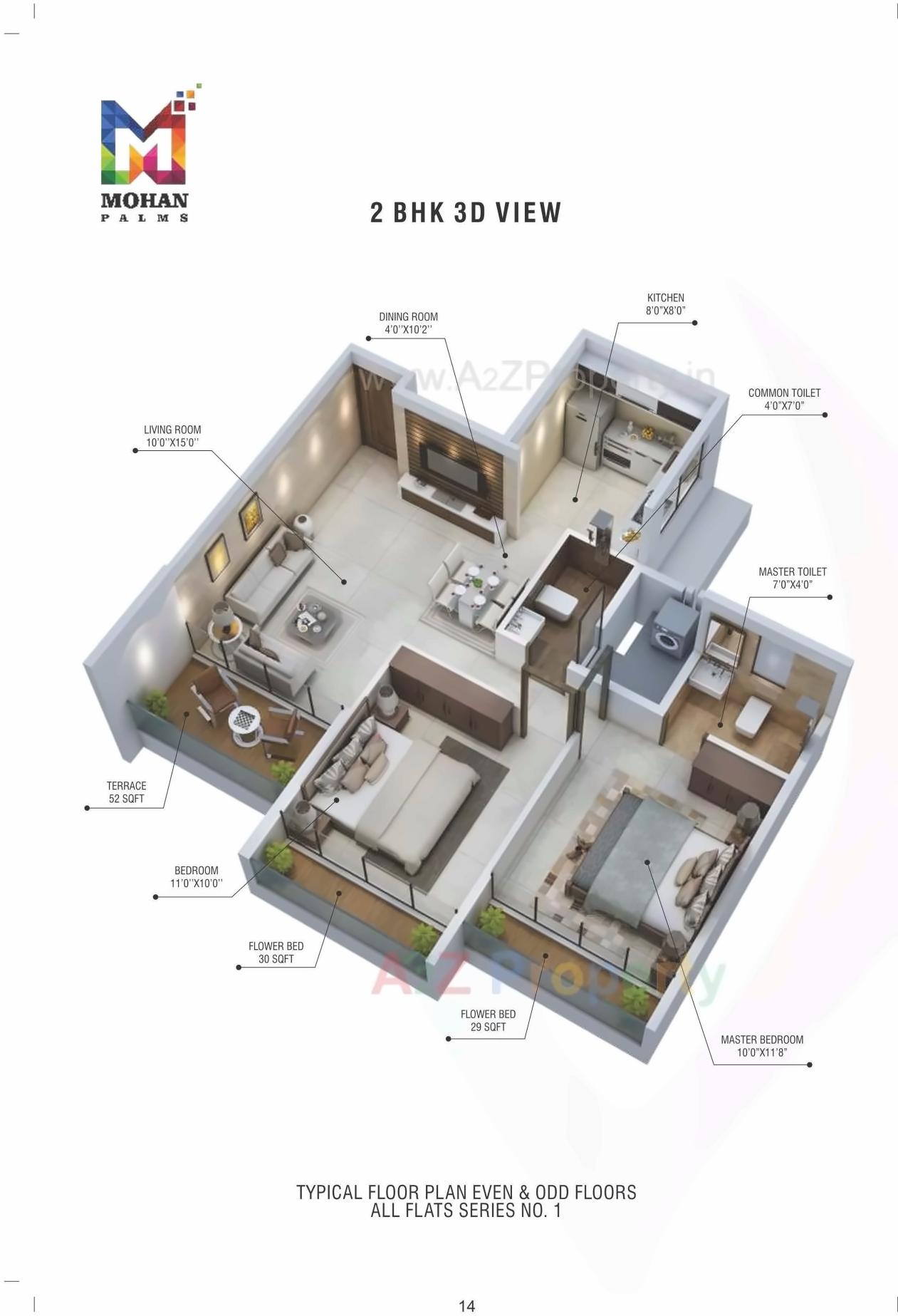 Layout of real estate project Mohan Palms located at Navi-mumbai-m-corp, Thane, Maharashtra
