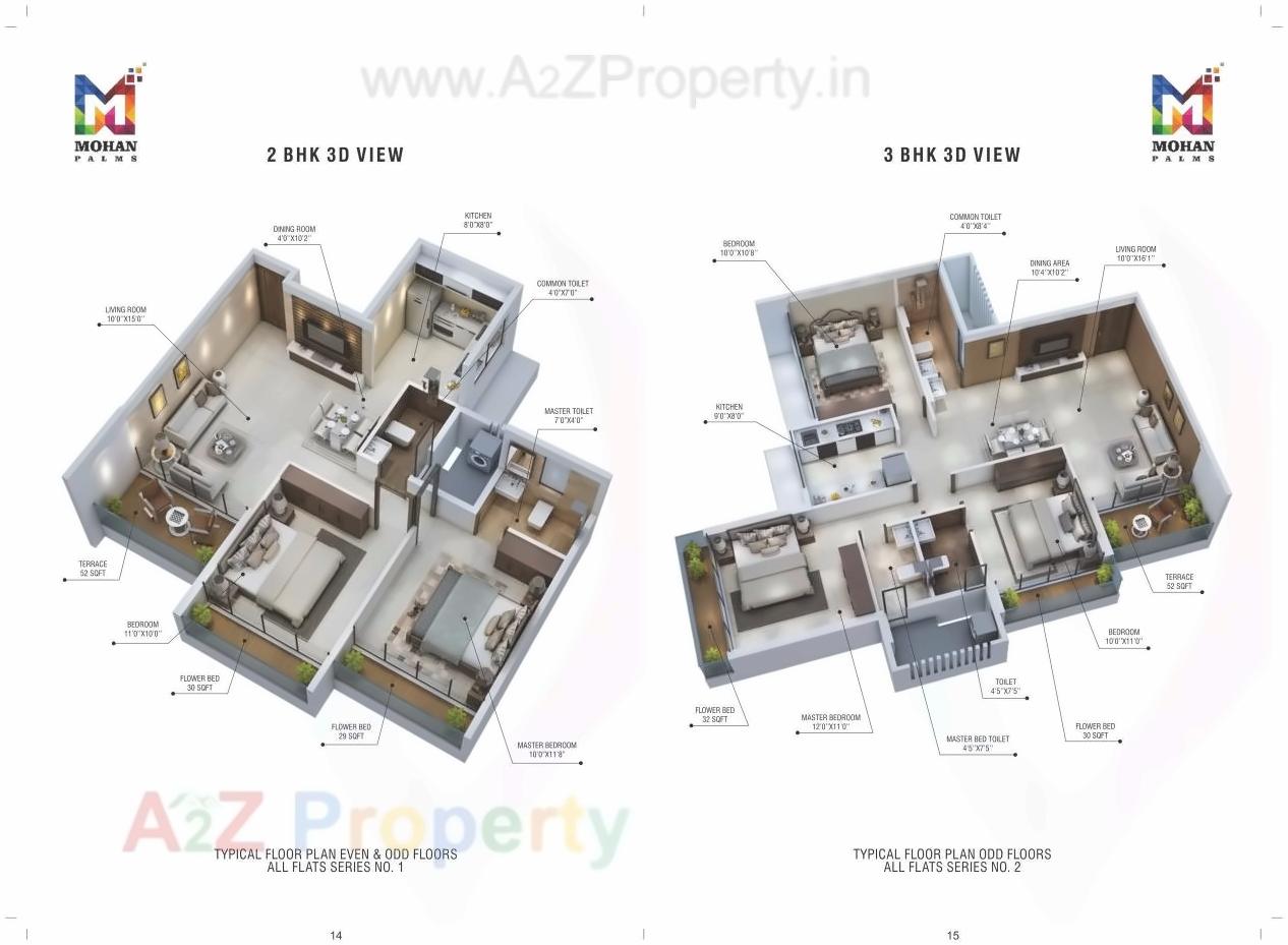 Layout of real estate project Mohan Palms located at Navi-mumbai-m-corp, Thane, Maharashtra