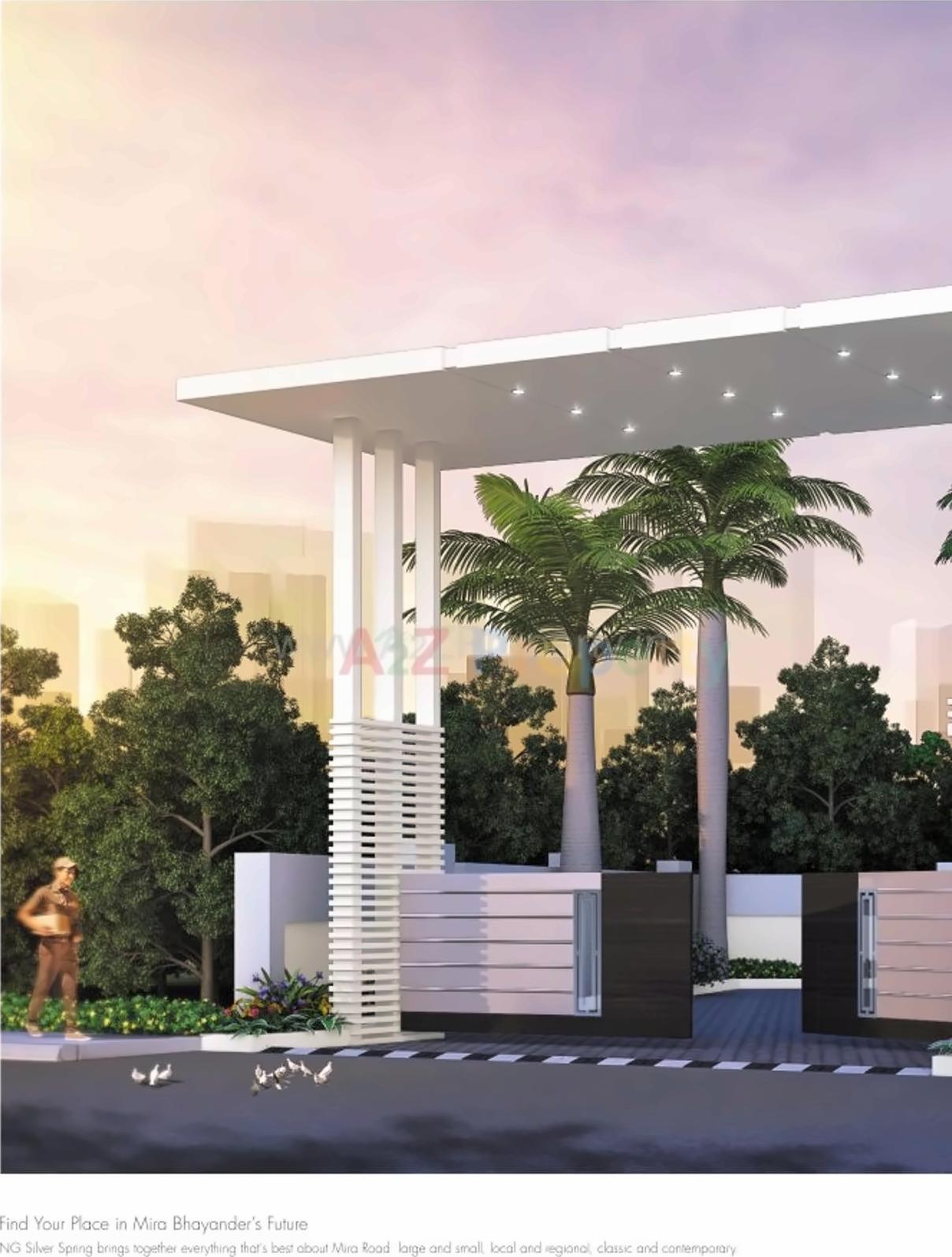 3D Elevation of real estate project N G Silver Spring located at Mirabhayandar-m-corp, Thane, Maharashtra